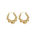 Minimalist Iron Smooth Round Ear Cuff Earrings Light Luxury Geometric Fashion Jewelry view 5