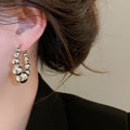 Minimalist Iron Smooth Round Ear Cuff Earrings Light Luxury Geometric Fashion Jewelry view 3