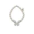 Elegant Butterfly Zircon Bangle With Faux Pearl Rose Charm Light Luxury Women's Bracelet view 5