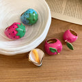 Modern Minimalist Alloy Enamel Strawberry Apple Geometric Index Finger Ring For Women view 4