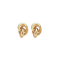 Iron Metal Round Wrapped Stud Earrings Minimalist Fashion OL Geometric Daily Jewelry For Women view 5