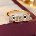 Punk Dumbbell Wax Inlay Ring For Women, Niche Trend Luxury Statement Finger Jewelry Accessory view 1