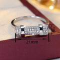 Punk Dumbbell Wax Inlay Ring For Women, Niche Trend Luxury Statement Finger Jewelry Accessory view 4
