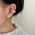 French Elegant Pearl Heart Tassel Clip-on Earrings For Women Light Luxury Cartilage Ear Cuffs view 3