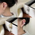 French Elegant Pearl Heart Tassel Clip-on Earrings For Women Light Luxury Cartilage Ear Cuffs view 1