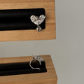 18K Gold Plated Copper Sparkling Crystal Heart Clip-on Earrings For Women No Piercing view 2