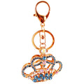 Rhinestone Crown Keychain With Split Ring And Lobster Clasp view 5