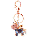 Faceted Stone Unicorn Metal Keychain With Lobster Clasp view 5