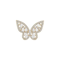 Korean Style Copper Zircon Butterfly Clip-on Earrings Elegant No Piercing Ear Cuff Jewelry view 5
