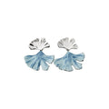 Sweet Blue Camellia Flower Faux Pearl Drop Earrings For Women Elegant Fresh Floral Jewelry view 5