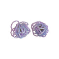 Silver Needle Crystal Beaded Monet Water Lily Flower Stud Earrings Sweet Light Luxury Style view 5
