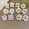 Copper Silver Needle Enamel Daisy Flower Stud Earrings Sweet Pastoral Elegant Light Luxury Jewelry For Women view 1