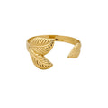 Modern Minimalist Iron Leaf Texture Open Cuff Bangle For Women Statement Fashion Jewelry view 5