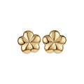 Polished Iron Flower Stud Earrings For Women, Minimalist Modern Light Luxury Jewelry view 5