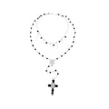 Dark Gothic Artificial Crystal Rhinestone Cross Choker Necklace For Trendy Collarbone Style view 5