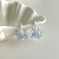 French Vintage Faux Pearl Flower Stud Earrings With Silver Needle Light Luxury Fresh Floral Design view 2