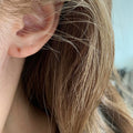 Minimalist Modern Copper Zircon Teardrop Tassel Drop Earrings With Silver Needle view 4
