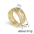 Palace Style Geometric Multi Layer Ring For Women Middle East Exotic Metal Steel Ball Jewelry view 4
