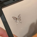 Elegant Korean Style Sparkling Zircon Butterfly Copper Clip-on Earrings For Women view 2
