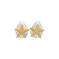 Shell Starfish Stud Earrings With Silver Needle Enamel Geometric Beach Vacation Niche Style view 5