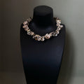 Vintage Maillard Style Irregular Geometric Shell Beaded Choker Necklace For Women view 4