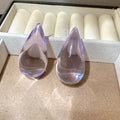 Korean Minimalist Acrylic Teardrop Stud Earrings, Versatile Lightweight Fashion Resin Jewelry view 2