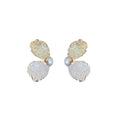 Light Luxury Artificial Crystal Butterfly Petal Stud Earrings, Elegant Sweet Silver Needle Jewelry view 5