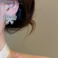 Light Luxury Butterfly Zircon Faux Pearl Stud Earrings With Silver Pins view 3