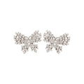 Light Luxury Butterfly Zircon Faux Pearl Stud Earrings With Silver Pins view 5