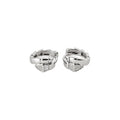 Copper Zircon Snake Round Huggie Earrings For Women, Fashion Light Luxury Animal Design view 5