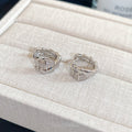 Copper Zircon Snake Round Huggie Earrings For Women, Fashion Light Luxury Animal Design view 2