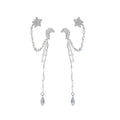 Y2K Sweet Cool Copper Zircon Star Clip-on Earrings No Piercing Ear Cuff Jewelry view 5