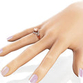 Rose Gold Bow Champagne CZ Statement Ring Pave Accents view 4