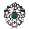 Alloy Rhinestone Flower Brooch Pin For Suits And Coats view 1