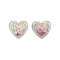 Sweet Style Faux Pearl Heart Flower Stud Earrings Elegant Minimalist Light Luxury Ear Jewelry view 5