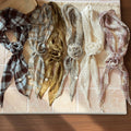 French Old Money Floral Polka Dot Cloth Scarf Sweater Necklace For Women view 2