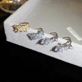Korean Light Luxury Copper Zircon Heart Clip-on Earrings For Women No Piercing Cartilage Ear Cuffs view 2