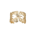 Iron Textured Geometric Flower Butterfly Open Bangle, Minimalist European American Fashion Jewelry view 5