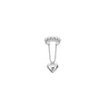 Zircon Heart Faux Pearl Clip-on Earrings Fashion OL Minimalist Ear Cuff No Piercing view 5