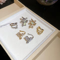 18K Gold Plated Copper Zircon Star Clip-on Earrings Minimalist No Piercing Ear Cuffs view 4