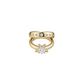 18K Gold Plated Copper Zircon Star Clip-on Earrings Minimalist No Piercing Ear Cuffs view 5