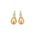French Vintage Faux Pearl Zircon Teardrop Drop Earrings Elegant Minimalist Stud Jewelry view 5