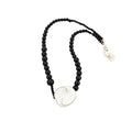 New Chinese Style Floral Necklace With White Enamel Plum Blossom Black Agate And Faux Pearl view 5