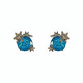 Light Luxury Copper Sparkling Snowflake Floral Clip-on Earrings For Non-Pierced Ears view 5