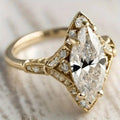 Palace Style French Luxury Marquise Sparkle Ring For Women Elegant Statement Jewelry view 1