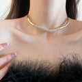 Alloy Enamel Flower Choker And Bracelet Jewelry Set For Women Vintage Statement Luxury Style view 3