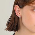 Fresh Minimalist Resin Daisy Sunflower Hoop Earrings For Women, Forest Style Daily Jewelry view 3