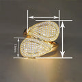 Princess Style Metal Zircon Inlaid Ring For Women Sparkling Elegant Fashion Jewelry view 4