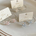 Copper Silver Needle Floral Zircon Firework Hoop Earrings With Enamel Oil Sweet OL Style view 1