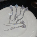 Copper Zircon Round Flower Tassel Drop Earrings Minimalist Light Luxury Floral Stud Style view 3